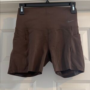 Nike Women's Universa Dri Fit Shorts in Brown